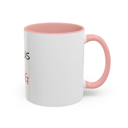 Jesus Is King Accent Coffee Mug — Christian Faith Coffee Cup (11/15oz)