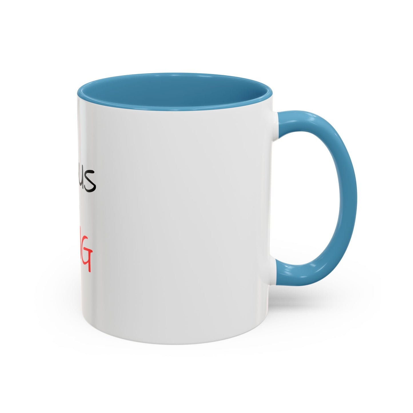 Jesus Is King Accent Coffee Mug — Christian Faith Coffee Cup (11/15oz)